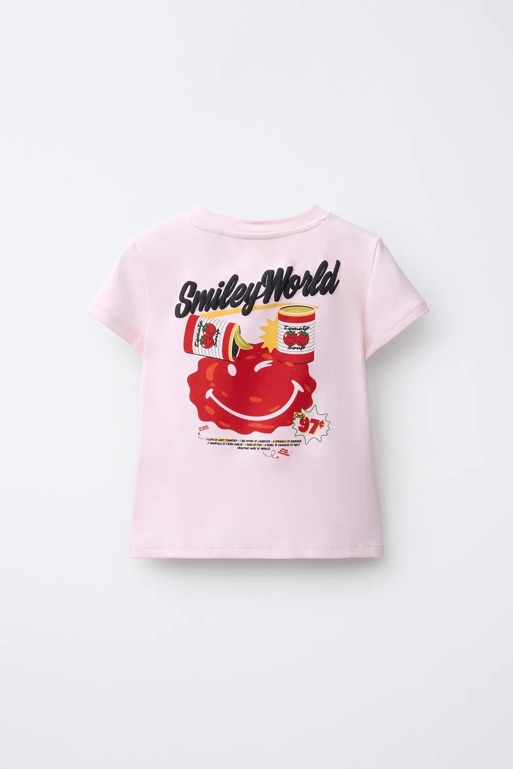 Футболка SMILEYWORLD с принтом томата ZARA, Pink — фото 2
