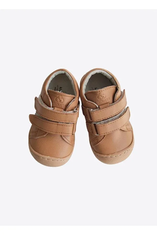 Детские туфли для мальчиков кожаные Pebby first step shoes Kitikate, Brown — фото 3