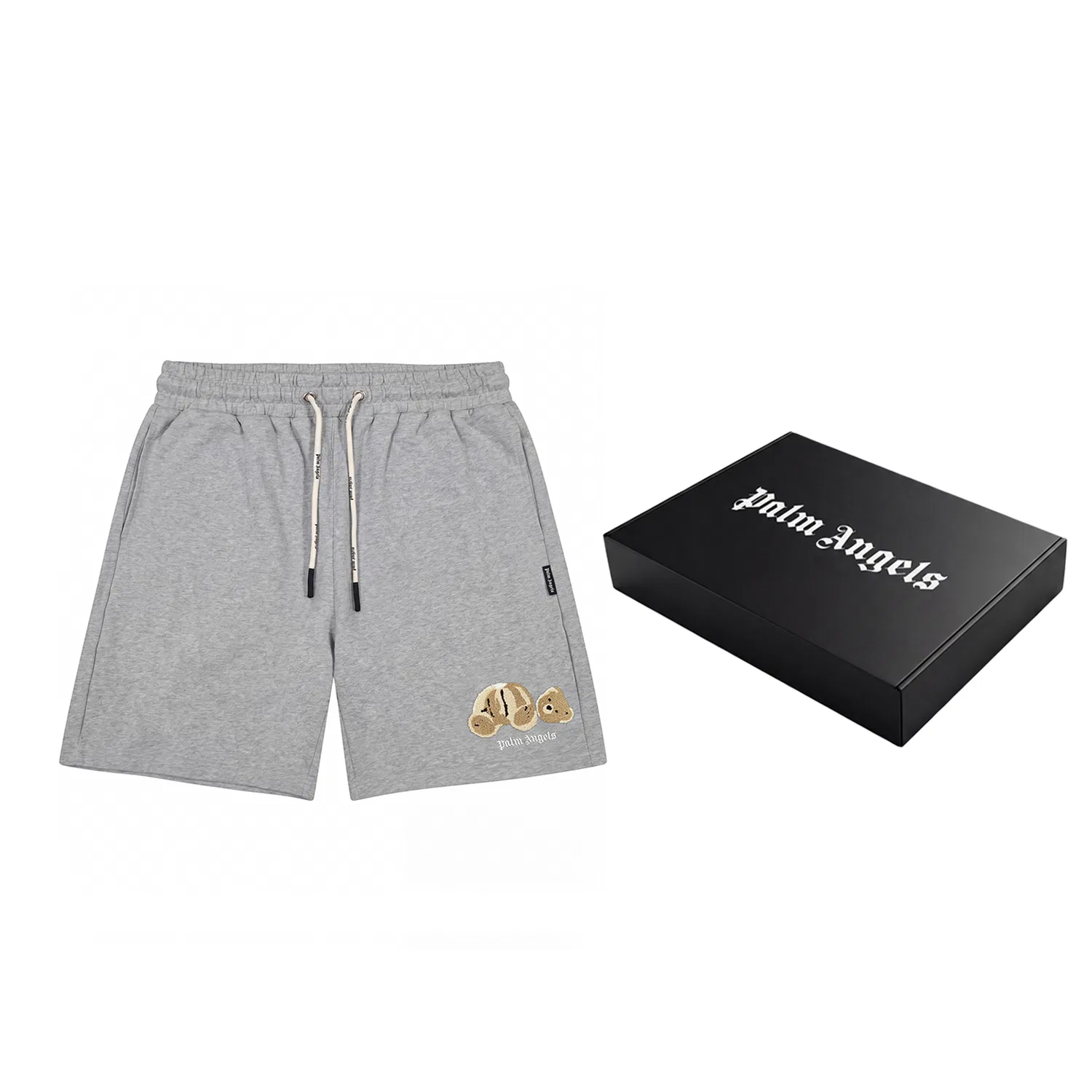 Детские шорты прямого кроя, с боковыми карманами, Grey (Box Included), PALM ANGELS