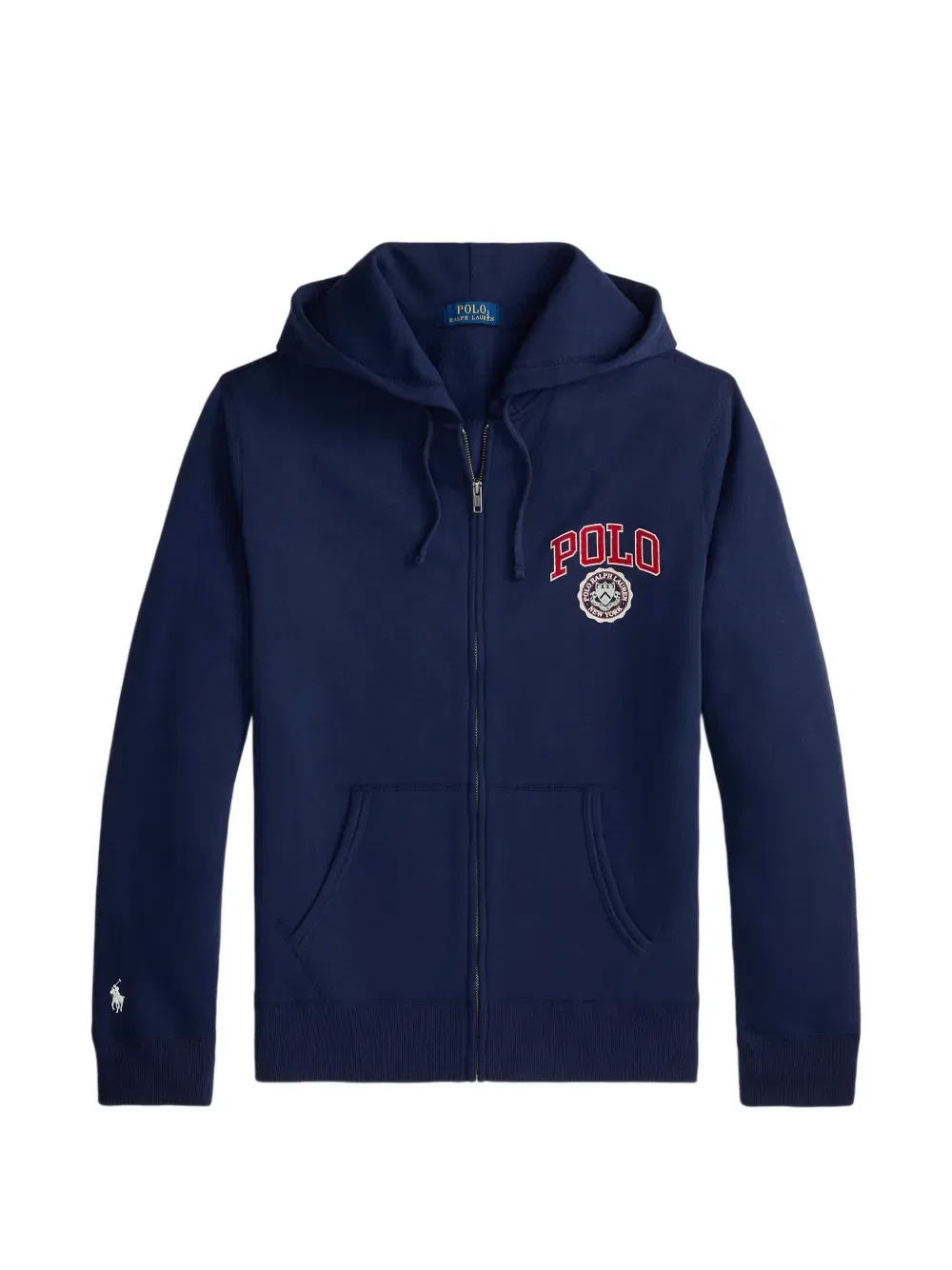 Худи на молнии с вышитым логотипом Polo Ralph Lauren, синий