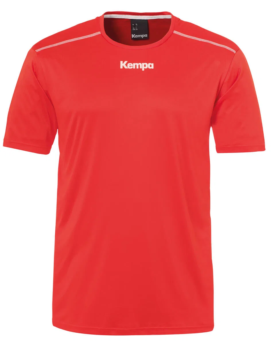 Детская футболка POLY Kids Kempa, Rot Schwarz Weiss