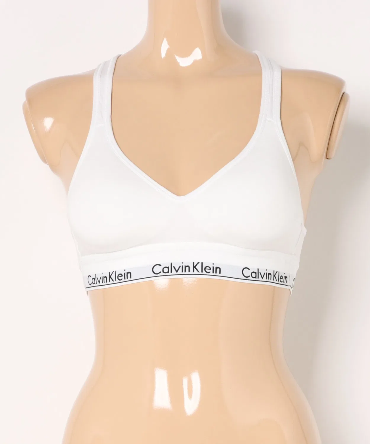 Женский бюстгальтер без косточек с логотипом Calvin Klein, Черный — фото 2