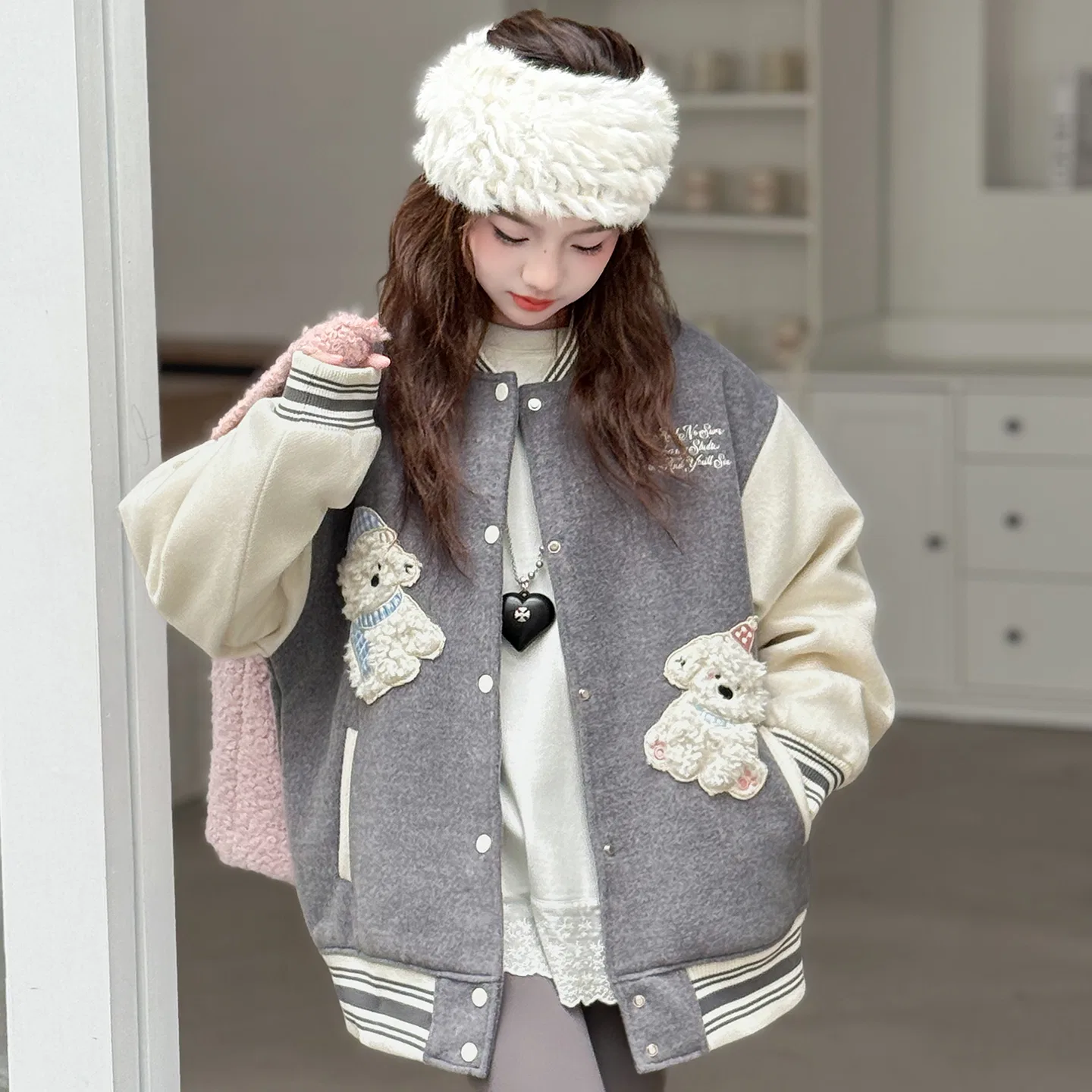 Детская бейсбольная куртка Lanza, Gray — фото 4