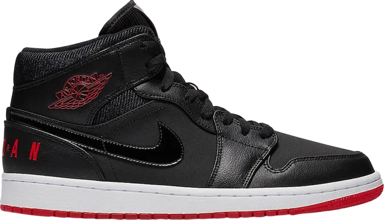 

Кроссовки Air Jordan 1 Retro Mid Bred, черный