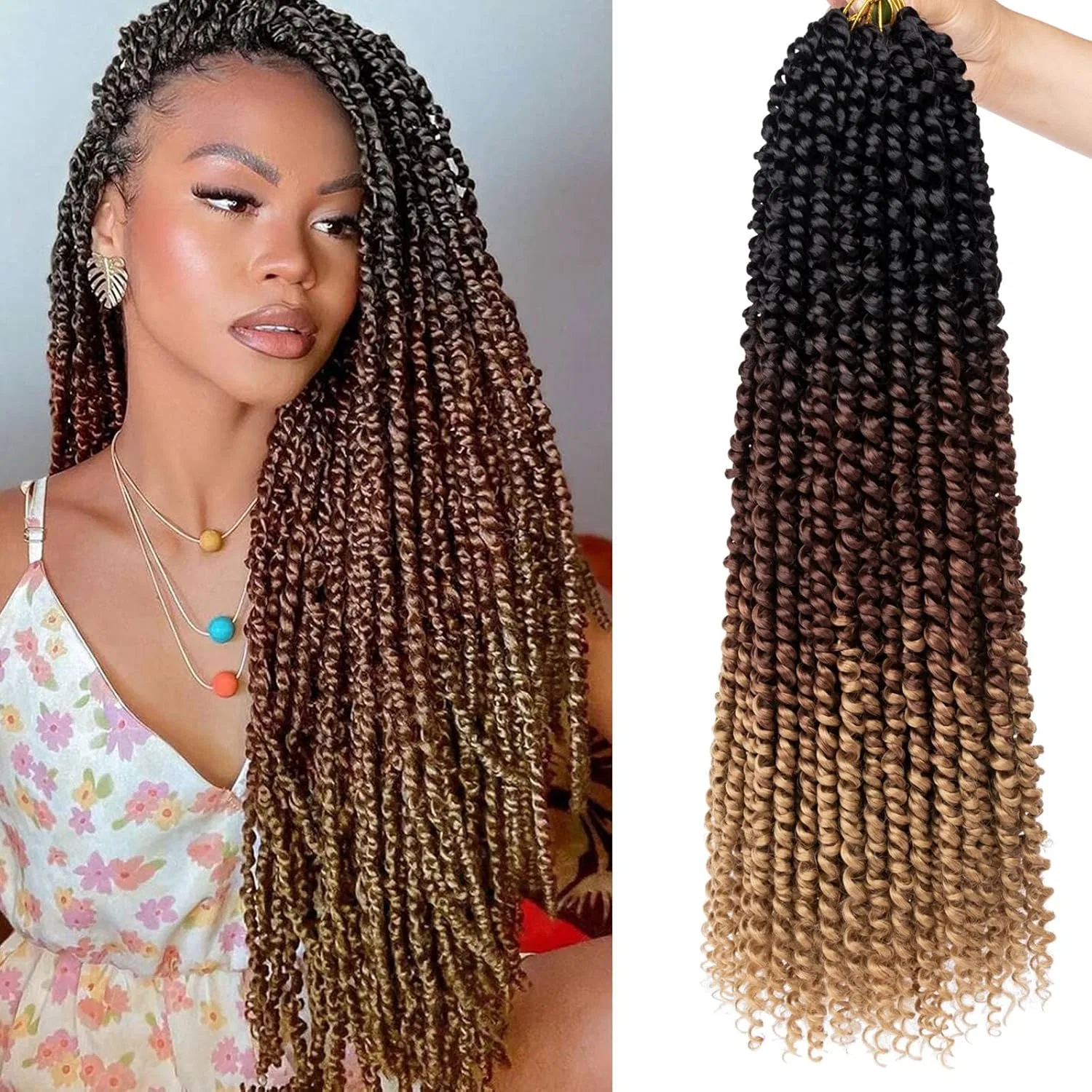 Искусственные волосы для плетения Passion Twist Crochet Hair 22 дюйма Samtress, #53