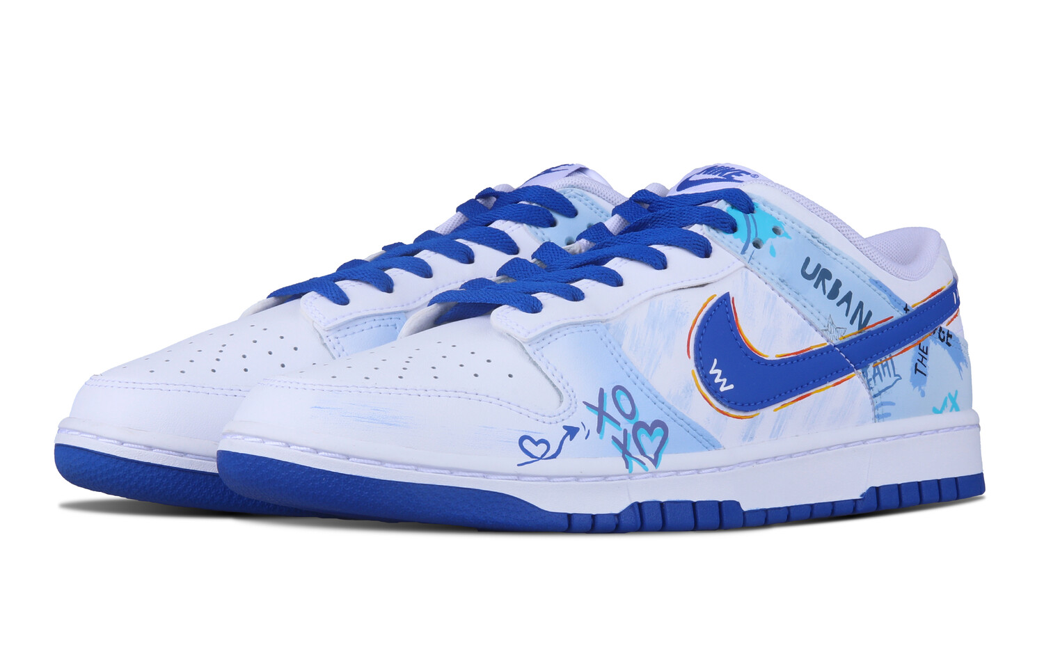 

Кроссовки Nike Dunk Skateboarding Shoes Women's Low-top Blue, белый/серый