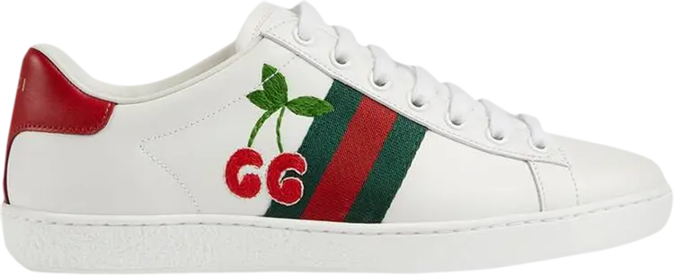 Кроссовки Gucci Wmns Ace GG Cherry, белый