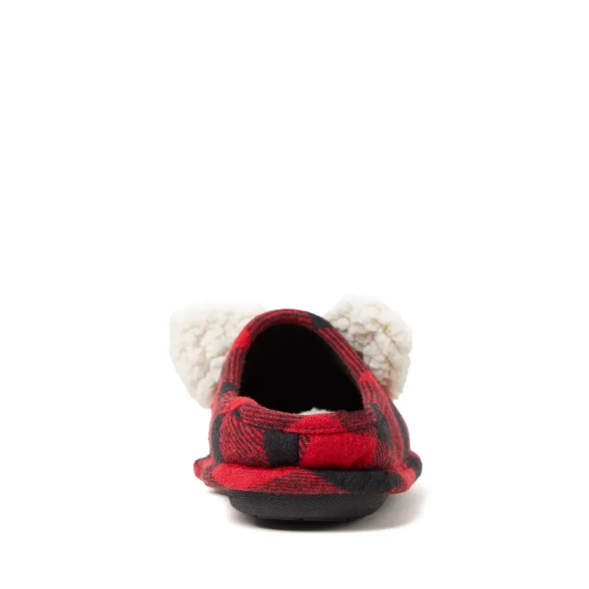 Детские тапочки-сабо для девочек с принтом Buffalo Check Lil Bear Dearfoams, Red Plaid — фото 3