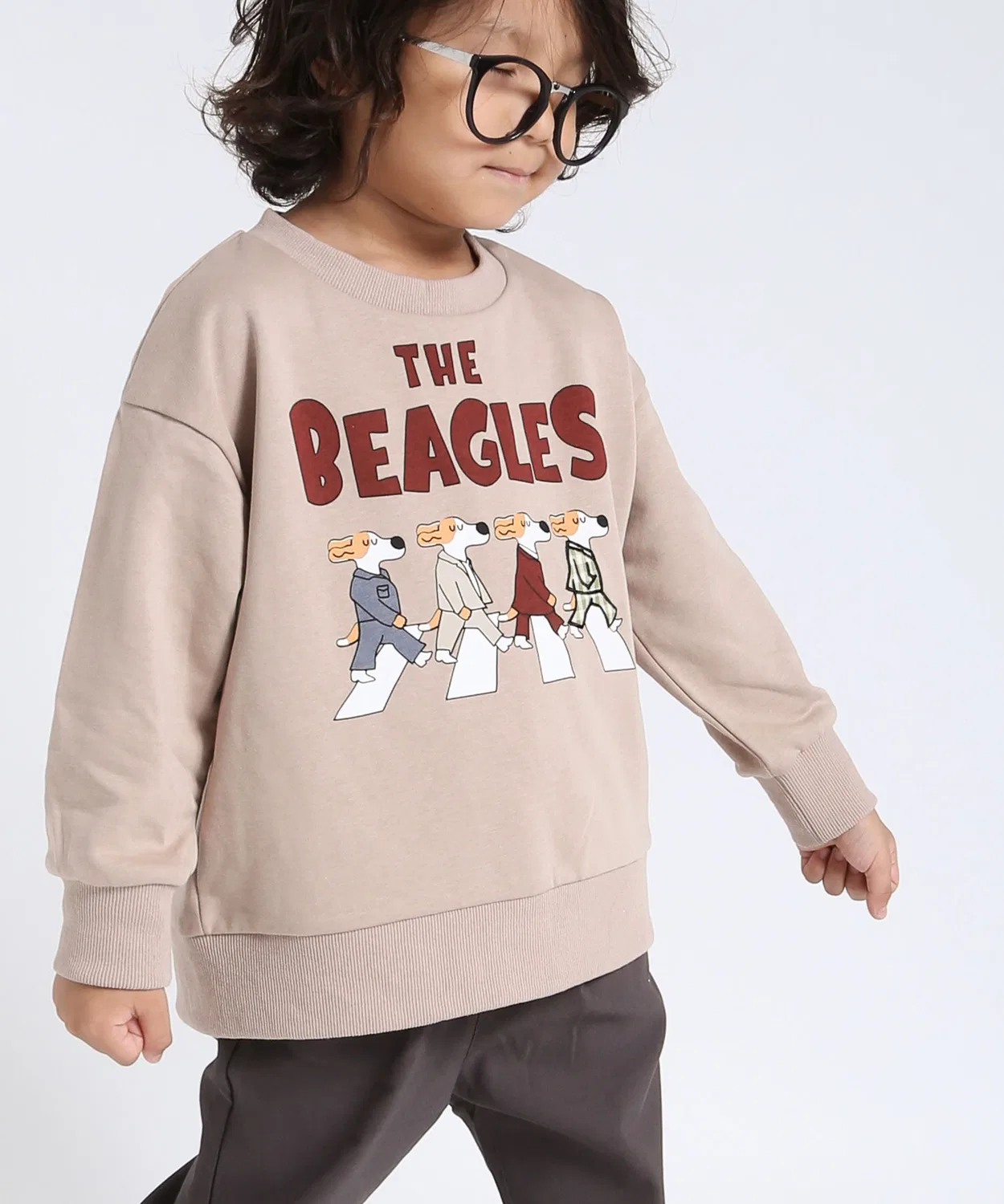 Детский свитшот с принтом The Beagles DILASH, Beige