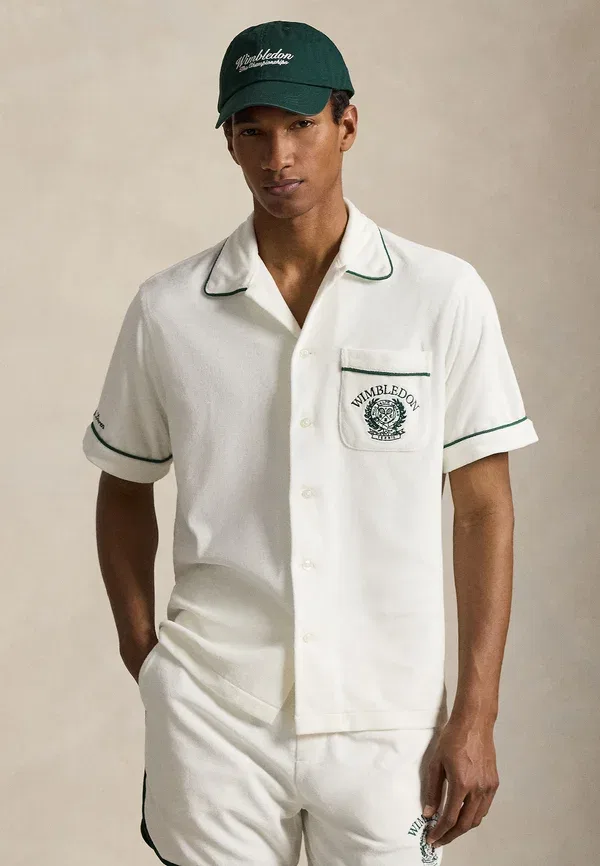 Рубашка с принтом Wimbledon classic fit camp shirt Polo Ralph Lauren, белый
