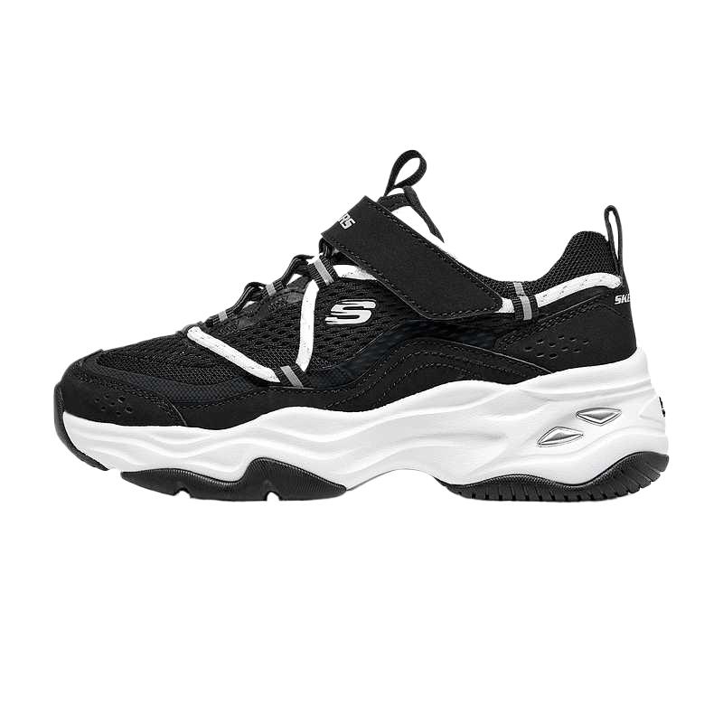 

Skechers Нескользящие, износостойкие, дышащие низкие детские кроссовки для повседневной носки, черные