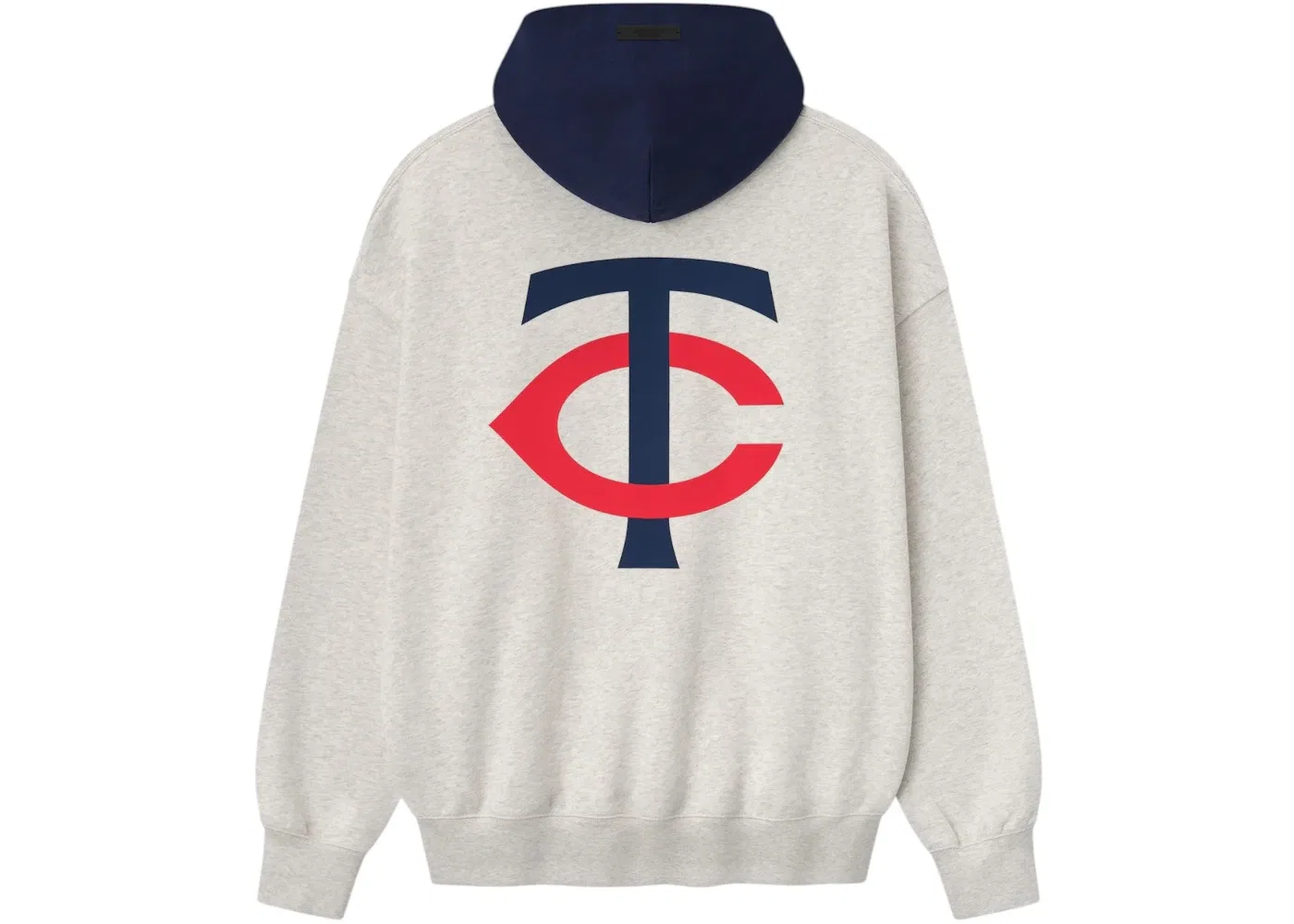 Мужской худи с принтом Twins Sport Fear of God, Oatmeal Heather/Midnight Navy — фото 2
