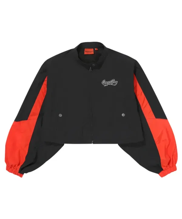 Куртка кроп-флайт из нейлона, Superdry, черный