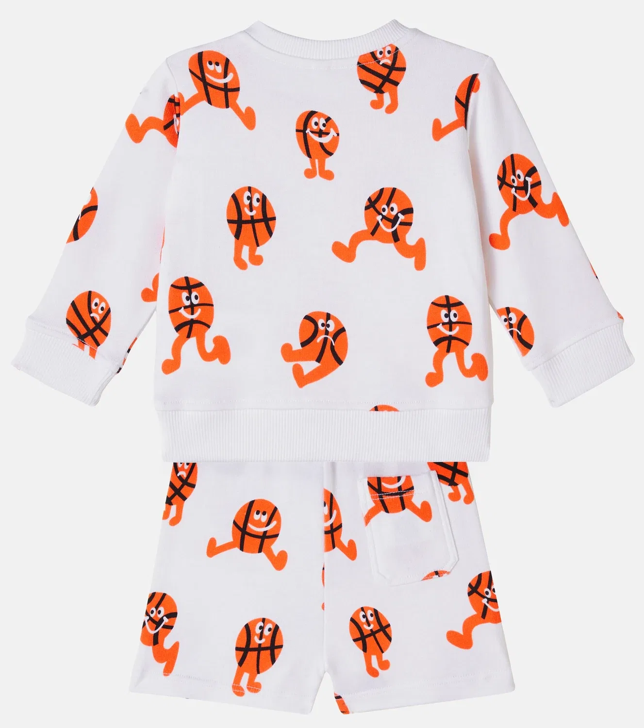 Комплект из толстовки и шорт с принтом Stella Mccartney Kids, белый — фото 2