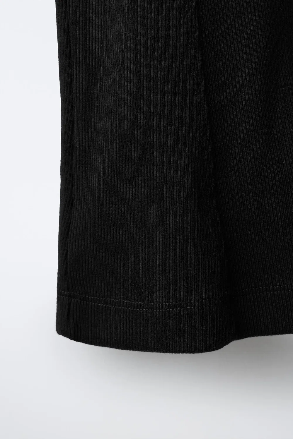 Расклешенные ребристые леггинсы ZARA, Black — фото 4