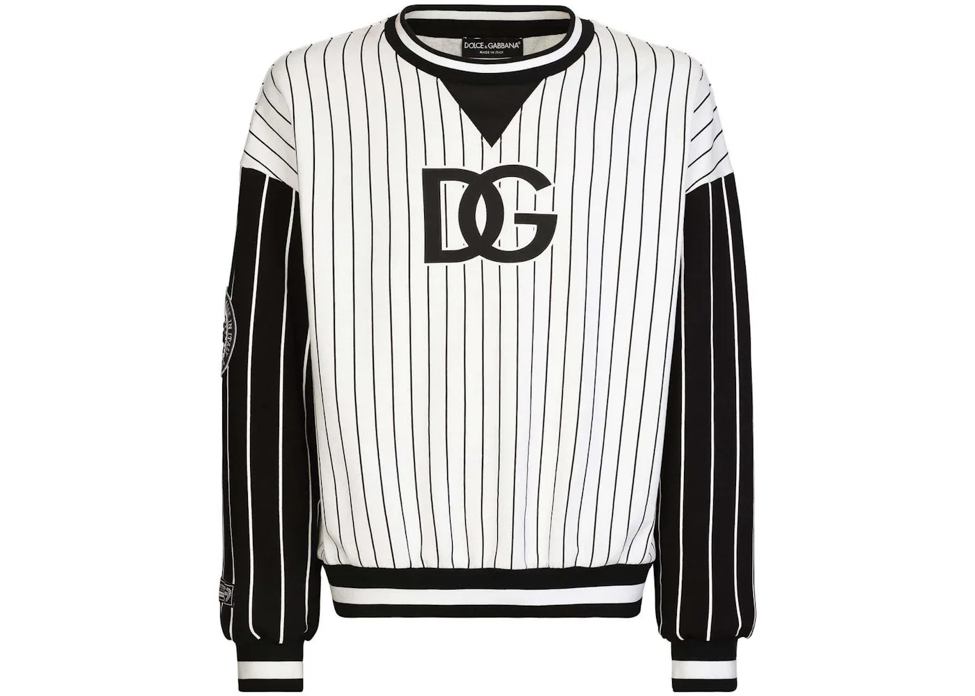Мужской свитшот с принтом Dolce & Gabbana, White/Black