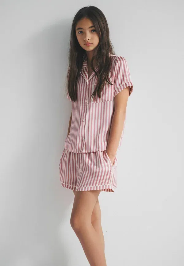 Комплект пижамы из 2 предметов из сатина, Regular fit - 2 pack short sleeve set, The Set, Pink Plum, розовый — фото 2
