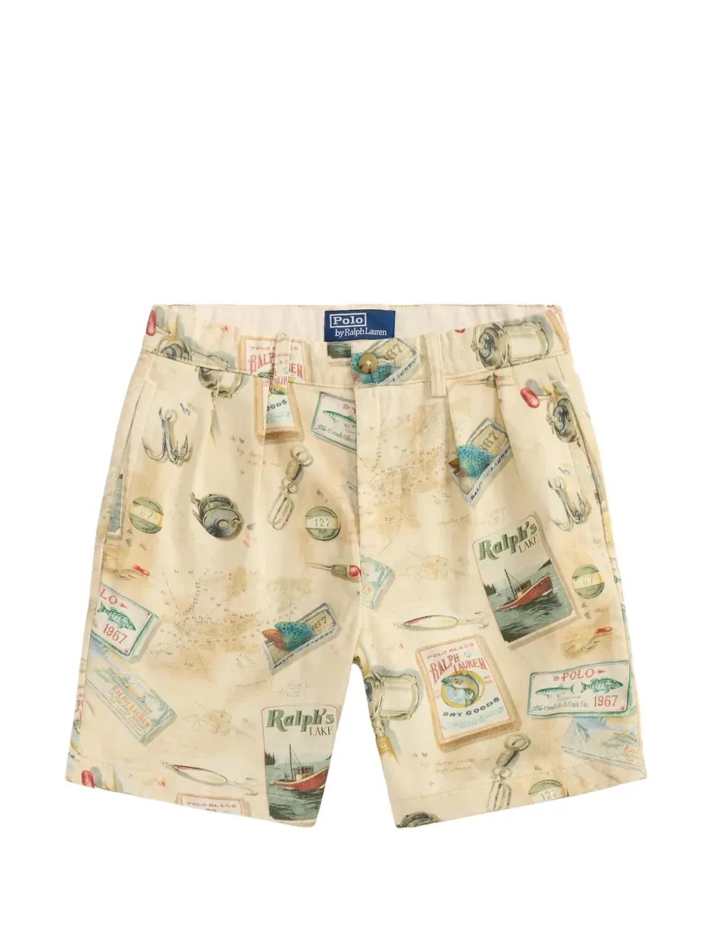 Шорты Уитмен с принтом. Polo Ralph Lauren Kids, бежевый