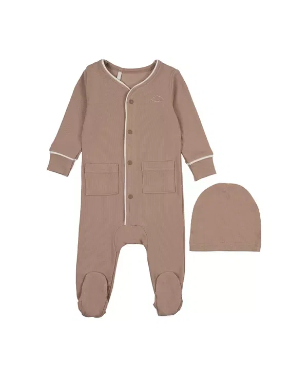 Детское боди-комбинезон с длинным рукавом Pouf, Cocoa