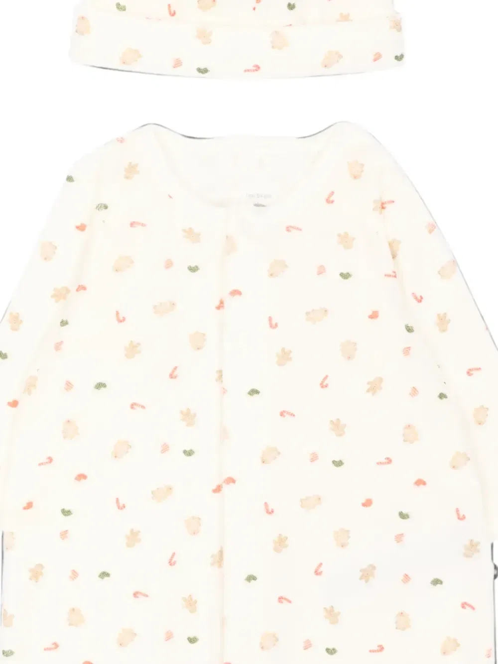 Комплект пижамы с графическим принтом Petit Bateau, бежевый — фото 3