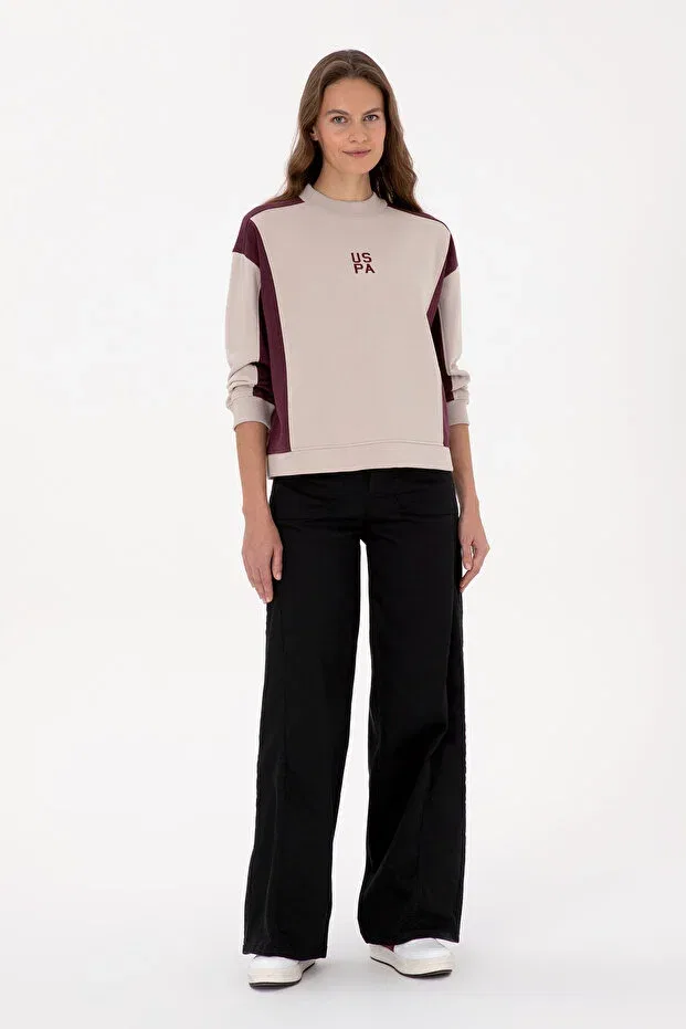 Женские свитшот с длинным рукавом U.S. Polo Assn., Plum — фото 4