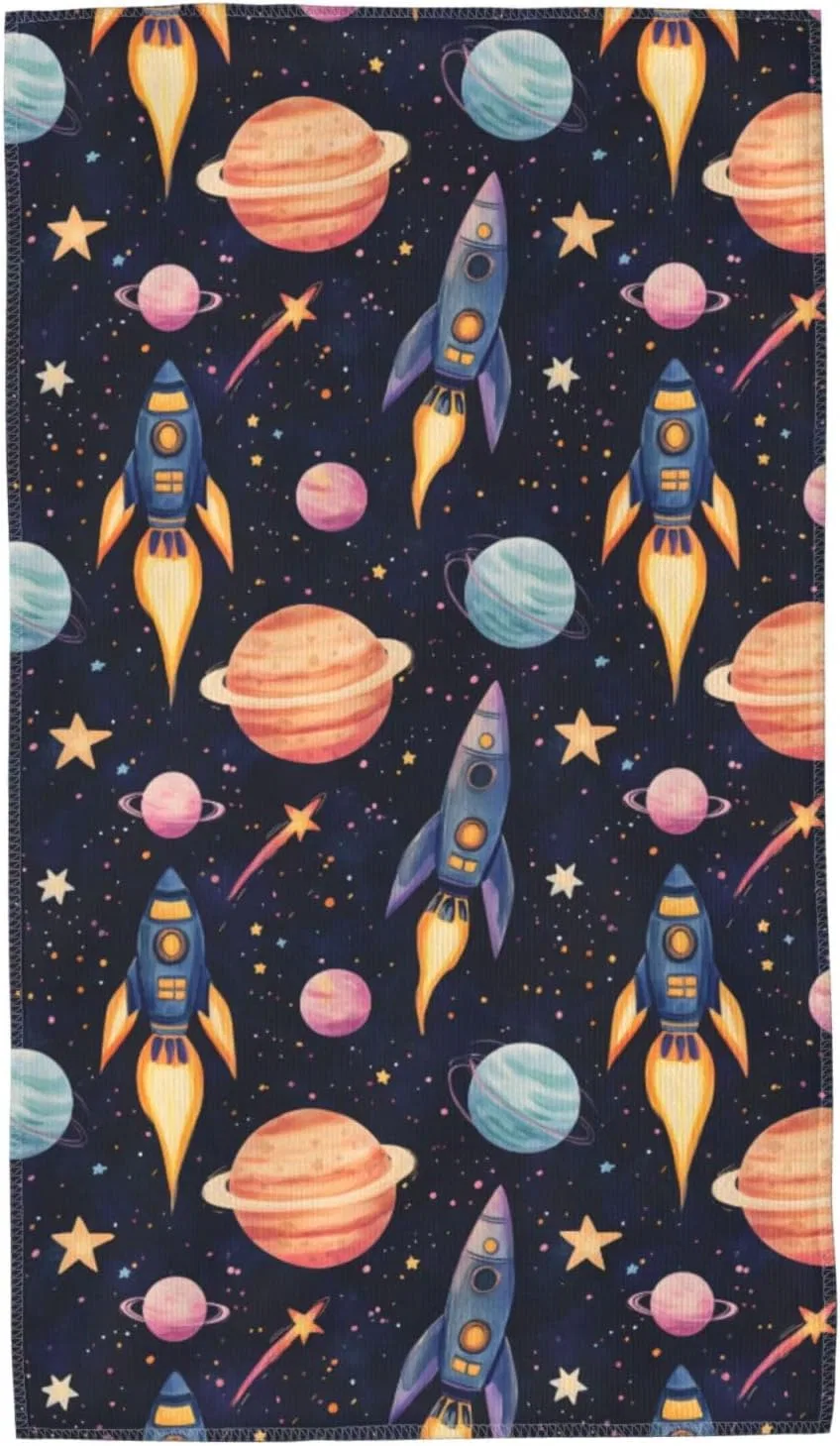 Мочалка для лица из микрофибры, 69,5x40,6 см, Nevjipu, Космос