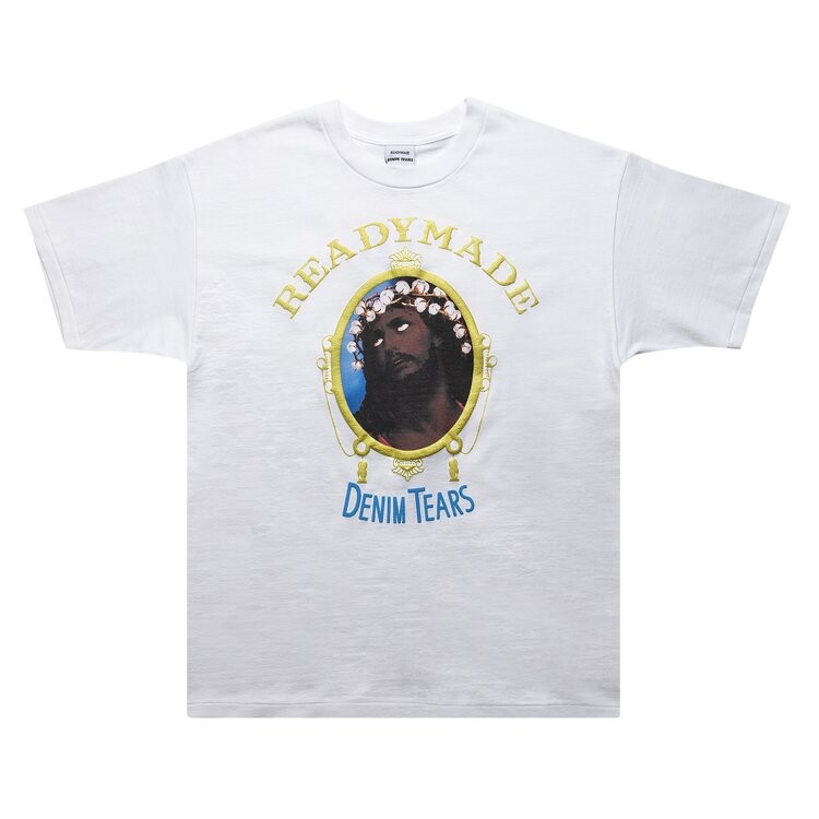 

Футболка READYMADE x Denim Tears Cotton Wreath T-Shirt 'White', белый