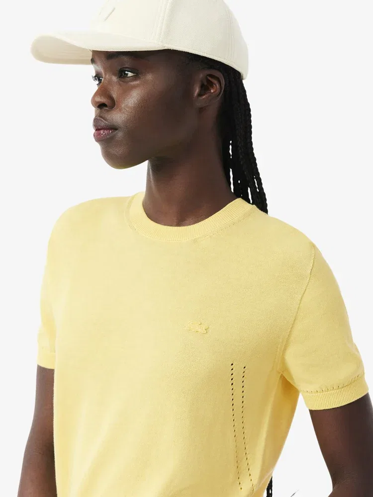 Свитер женский LACOSTE Light Cotton Lemon — фото 2