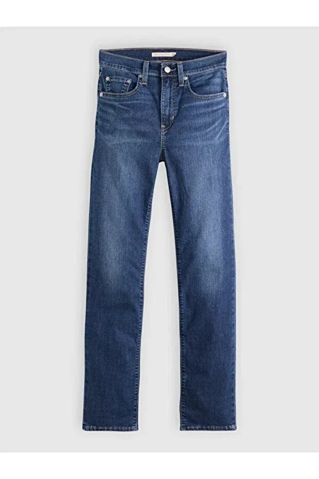 Женские джинсы прямого кроя 724 high rise straight lightweight women's jean pants - what else cool Levi'S, Dark Indigo - Worn In — фото 2