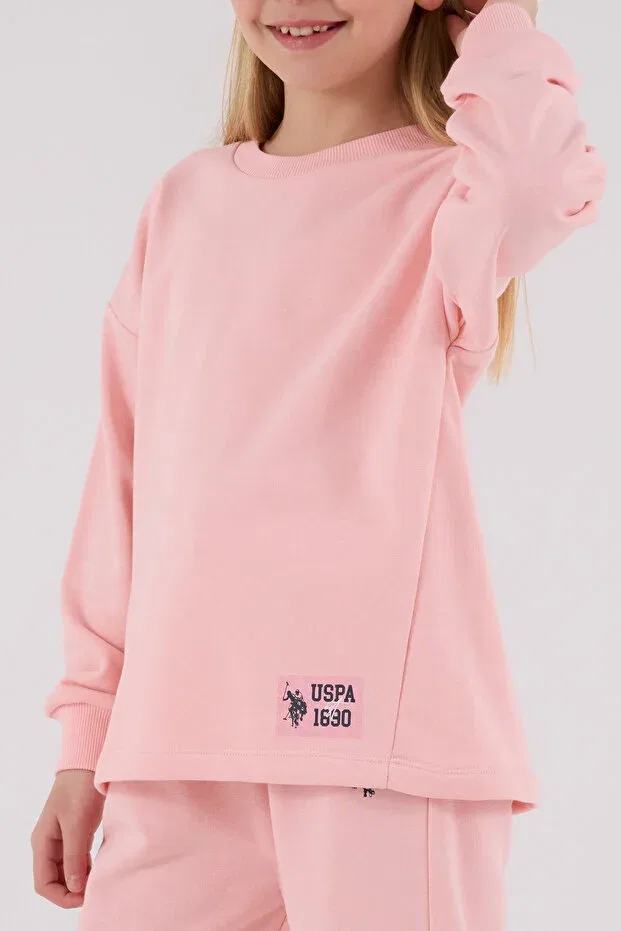 Детский комплект для девочек с вышивкой U.S. Polo Assn., Light Pink — фото 4