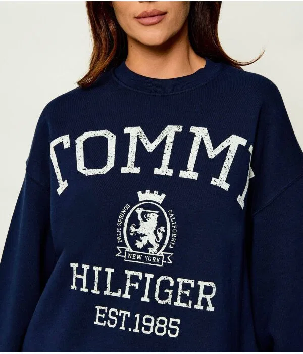 Женский пуловер оверсайз Tommy Hilfiger, Blu Marino — фото 4