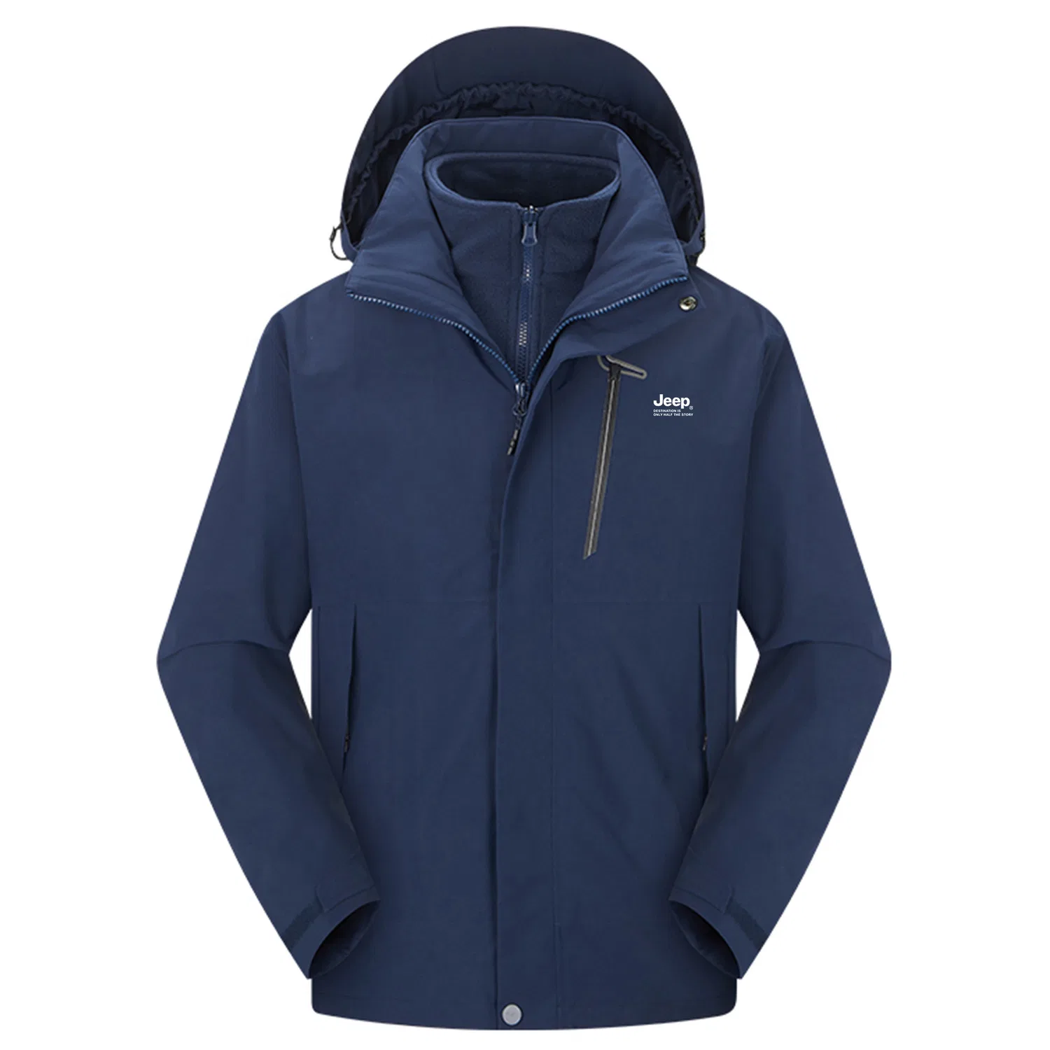 Детская куртка с капюшоном и отстегивающейся подкладкой Jeep Leisure Collection, Navy Blue