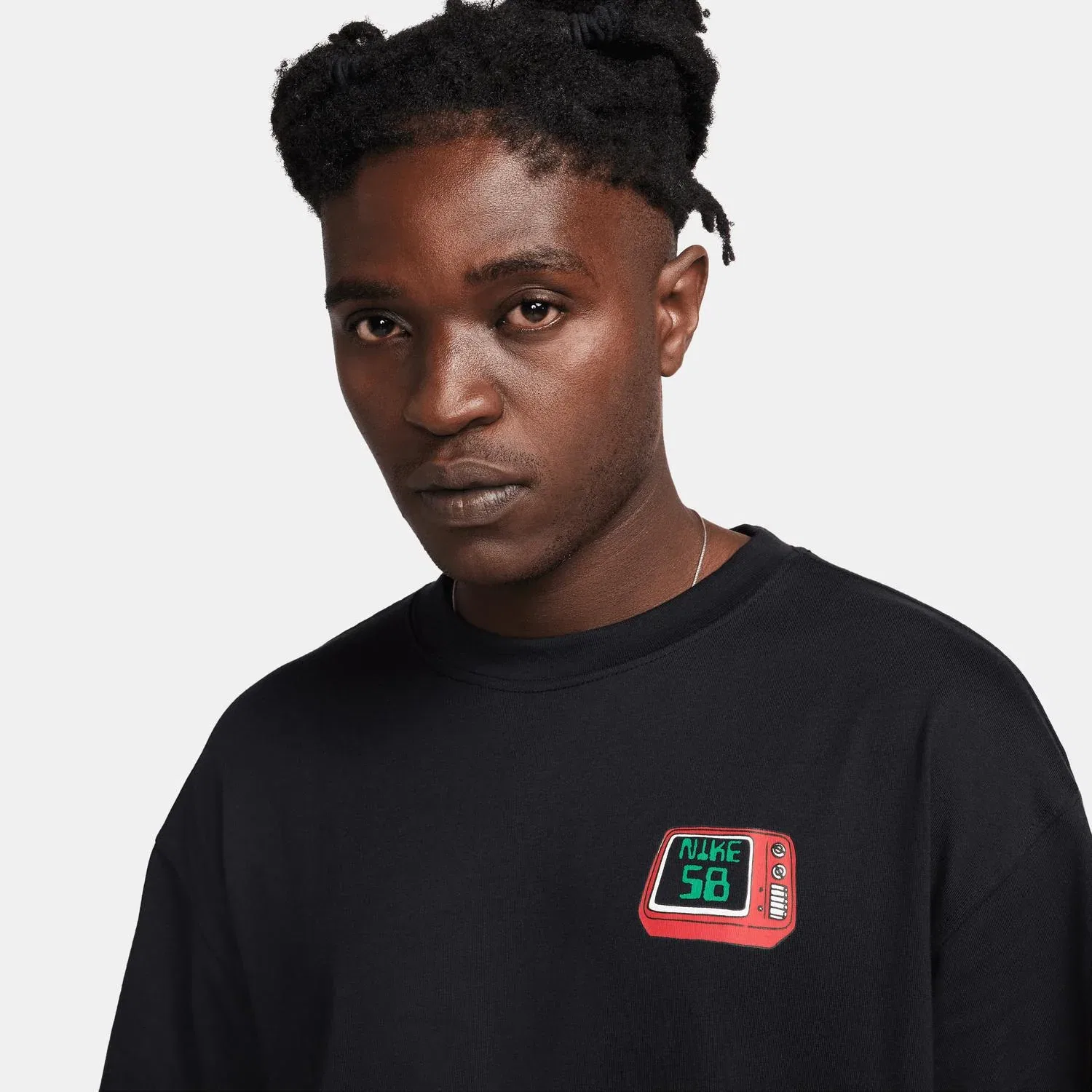 Женский лонгслив свободного кроя с принтом Sb Brainwash Skate Nike, черный — фото 4