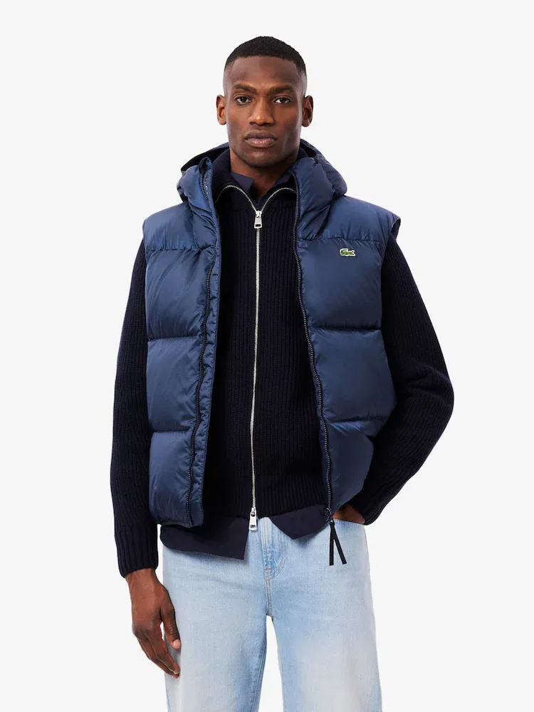 Жилет утепленный из рипстоп-ткани LACOSTE, Black