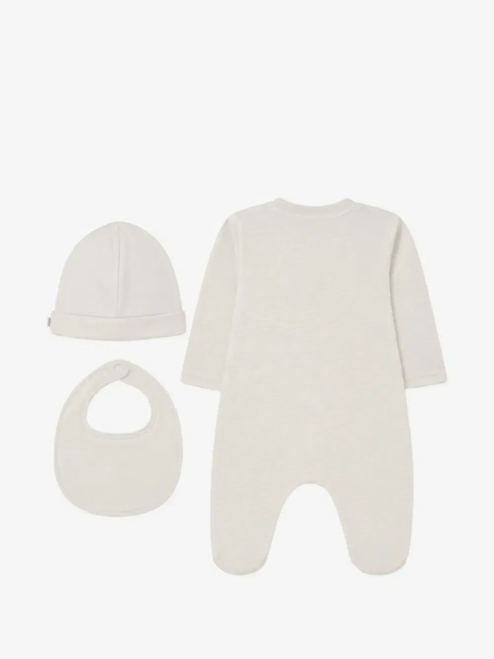 Комплект из трех предметов с логотипом BOSS Kidswear, бежевый — фото 2