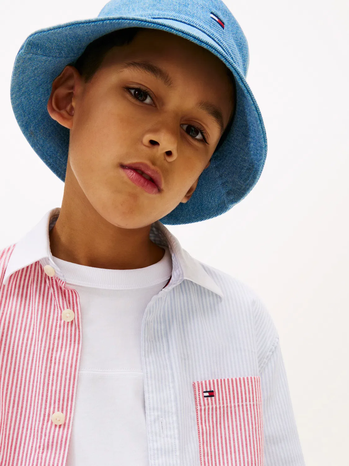 Детская рубашка для мальчиков с контрастными панелями Tommy Hilfiger, Rojo — фото 3