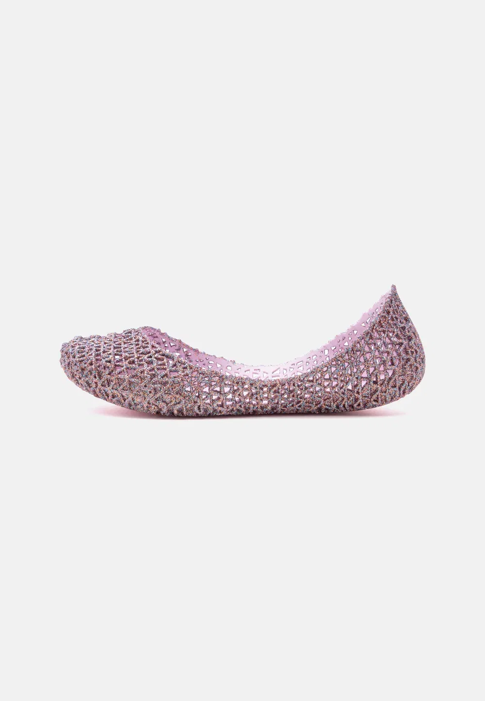 Кампана - балетные туфли Mini Melissa, Glitter Clear Green