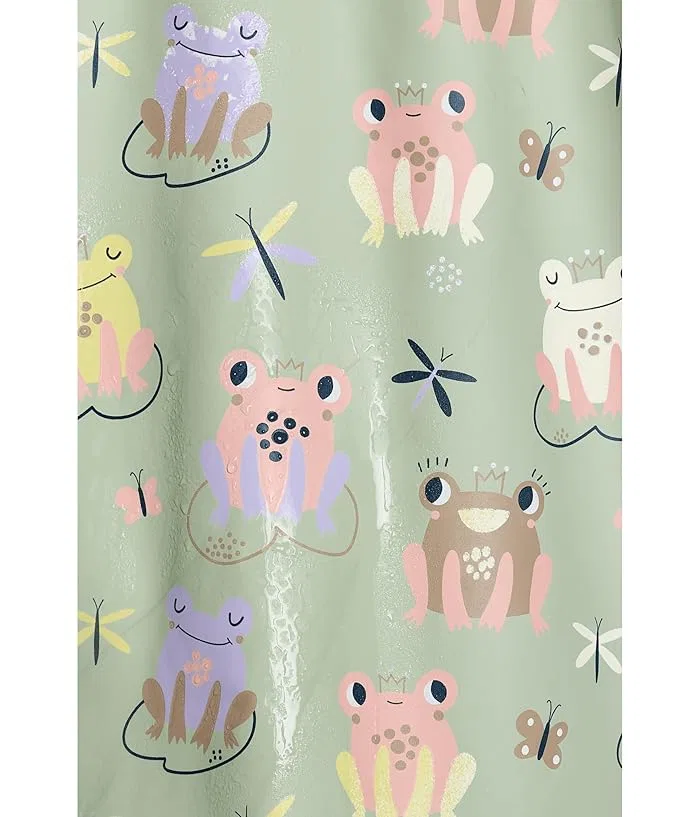 Дождевик с меняющими цвет лягушками Deux par Deux, Green With Frog Print — фото 3