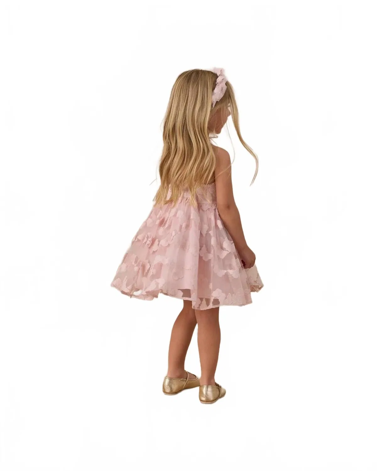 Детское платье для девочек с бретелями на крест Pippa Dress NORALEE, Cotton Candy — фото 3