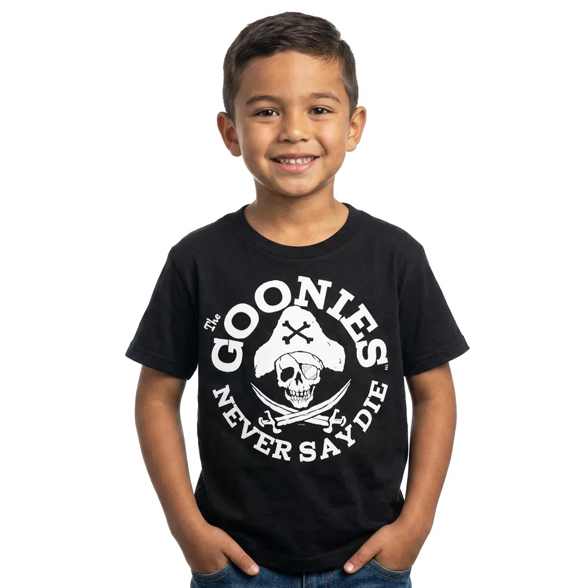 Детская футболка с принтом The Goonies Never Say Die Seven Times Six, Black