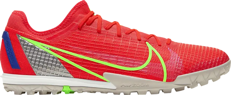 Кроссовки Nike Mercurial Vapor 14 Pro TF 'Bright Crimson Indigo Burst', красный — фото 2