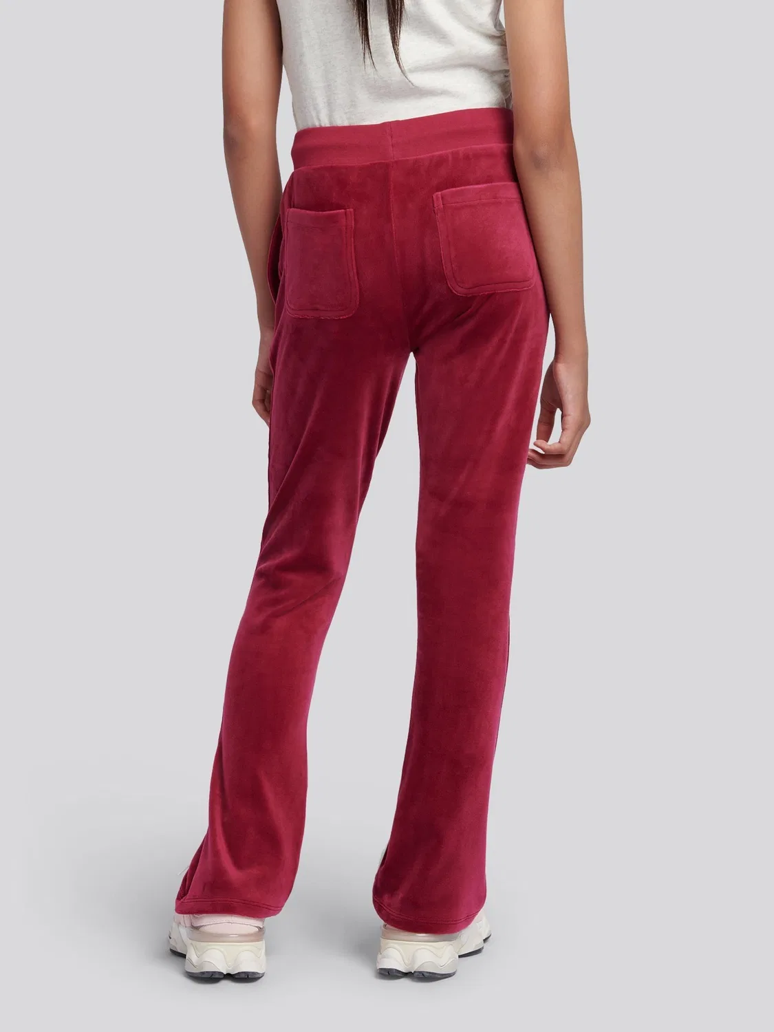Джоггеры с диамантами, буткат Juicy Couture, красный — фото 2