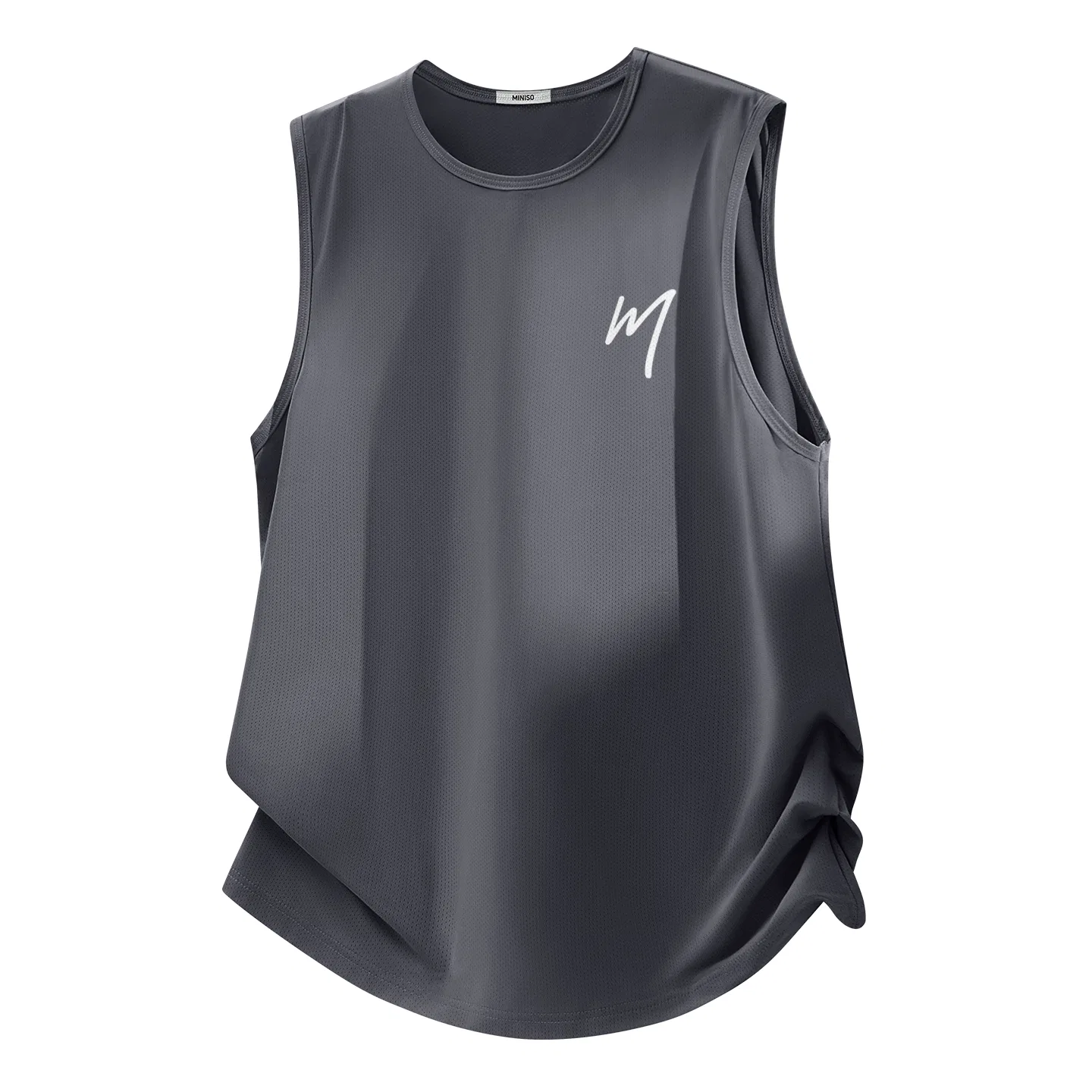 Детский топ-майка с круглым вырезом MINISO, Dark Gray