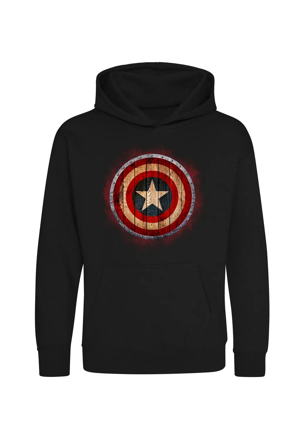 Marvel Мстители - деревянный щит - толстовка Henry Tiger, Jet Black