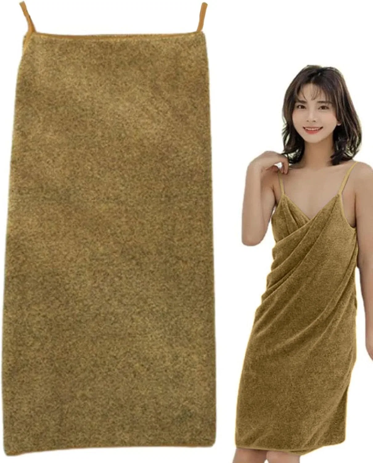 Портативное полотенце для душа, Quick Dry Wrap, Zestivra, 1 шт, Yellow