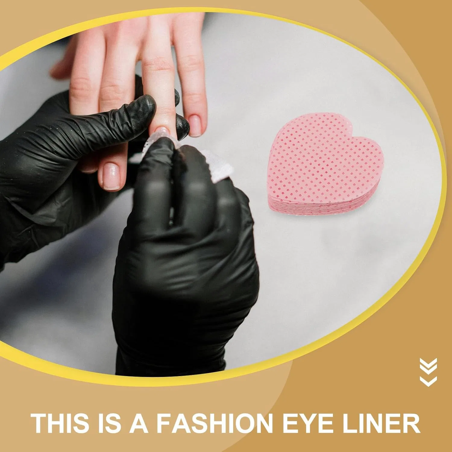 Салфетки для снятия лака Heart Shaped MAGICLULU, 200 шт, Розовый — фото 3