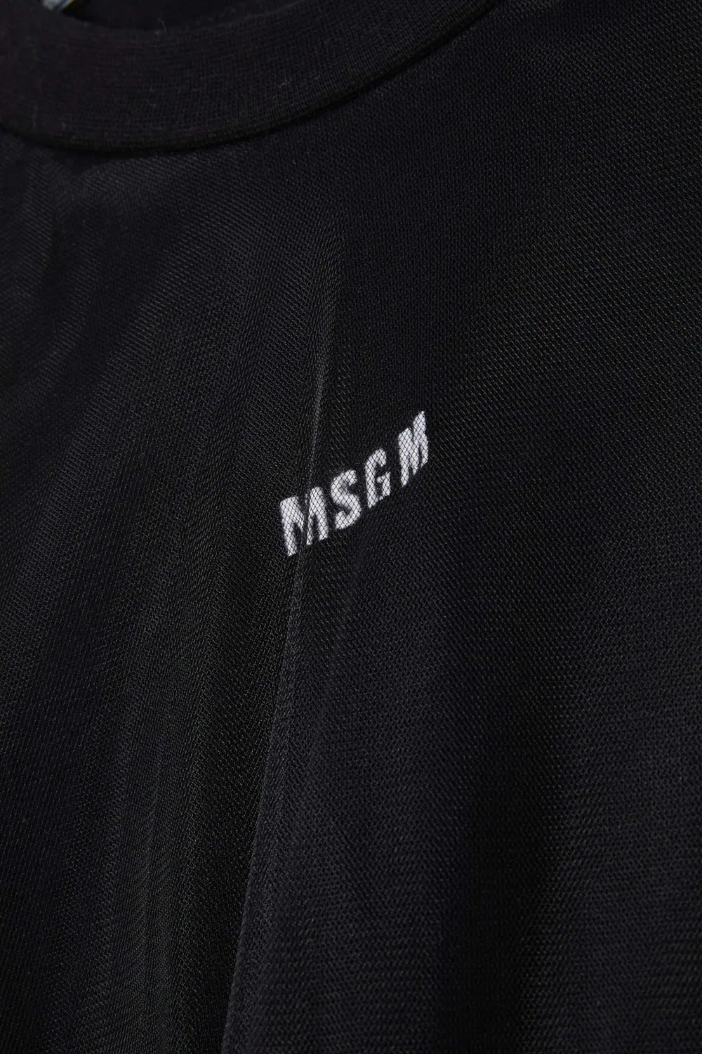 Футболка с принтом логотипа MSGM, черный — фото 3