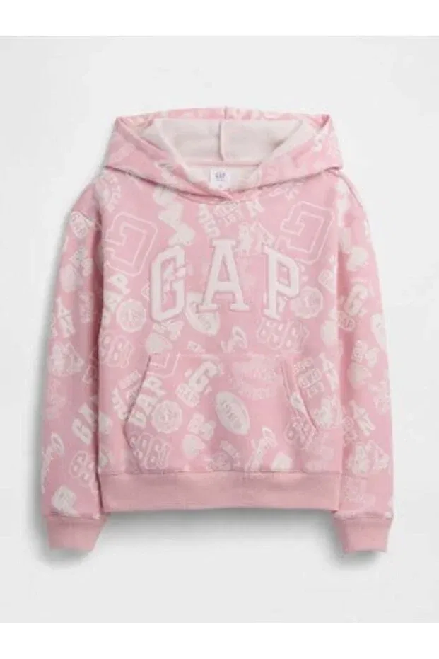Детские свитшот для девочек с принтом Gap Kids, Pink — фото 3
