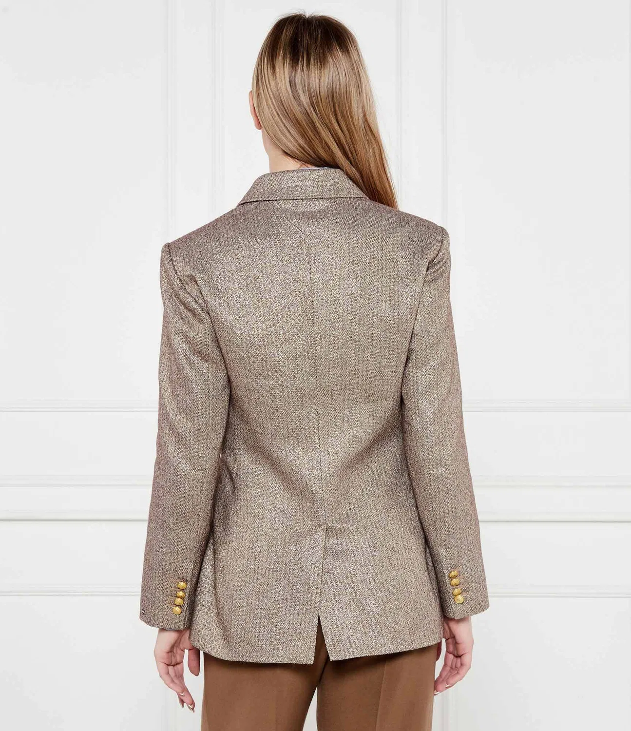 Жакет с люрексом Tommy Hilfiger, Marrone — фото 3