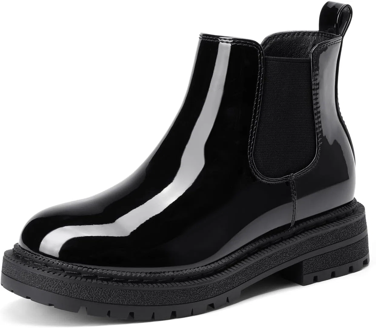 Детские ботинки для девочек с принтом Rihero, Black Patent